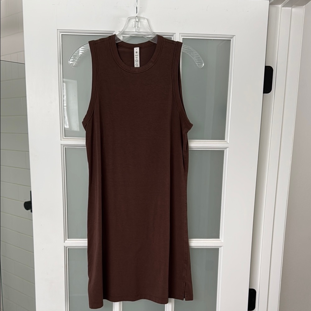 Lululemon Sleeveless Brown tee shirt dress size 6